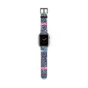 Doodle Watch Band, Hand-drawn Artistic Design