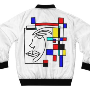 Half face Mondrian Men's Bomber Jacket