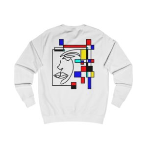 Mondrian Half face Line Art Unisex Sweatshirt