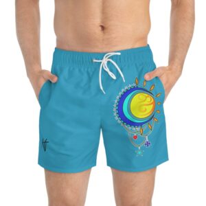 Swim Trunks, Moon Catcher Design, Beach Shorts, Summer Swimwear