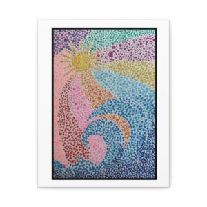 Sunset Impression Handdrawn, Canvas Print Art, Wall Decor