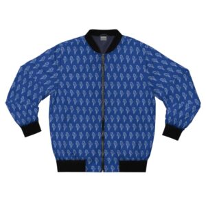 Men's Bomber Jacket Line art tulips pattern