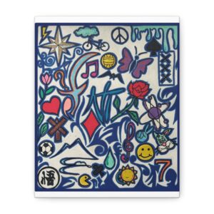 Canvas Wall Art, Abstract Handdrawn Matte Stretched