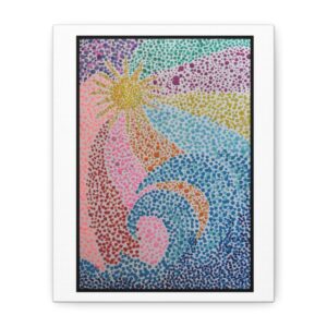 Sunset Impression Handdrawn, Canvas Print Art, Wall Decor