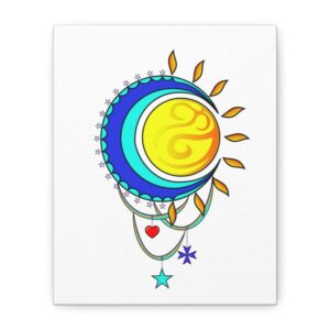 Canvas Wall Art, Mooncatcher handdrawn