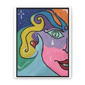 Canvas Print Hand-drawn Line Art Face